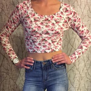 H&M long sleeve crop top
